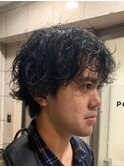 パーマ/メンズパーマ/ビジネスヘア/アップバング/メンズウルフ