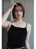 20代30代40代外ハネ切りっぱなしボブ
