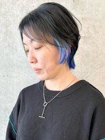 モリオ(morio)&nbsp;＊前下がりショートインナーカラーくびれショート前髪30代40代2