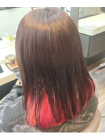 エノモト(ENOMOTO)&nbsp;パッションピンクインナーカラー×ナチュラルブラウカラー