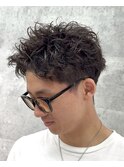 スパイキーショートパーマ大阪心斎橋