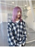 ピンクベージュ大人レイヤー