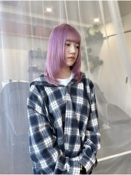 カラ ヘアーサロン(Kala Hair Salon) ピンクベージュ大人レイヤー