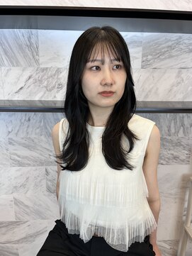 サラ 天神大名店(SARA) 【天神】韓国風レイヤー/コテ巻き／ダークグレー