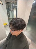 メンズ波まきスパイラルパーマ