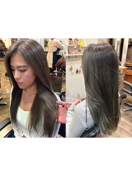 【透明感のあるカラーでツヤ感UP】♪大人気のイルミナカラーを始め、洗練された薬剤をご用意◎［吉祥寺］