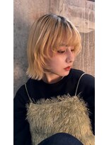 アジリ(agili)&nbsp;レイヤーボブ/顔周り/パツットボブ/ハイトーンヘア/撮影モデル