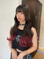 サクラ オモテサンドウ(SAKURA)&nbsp;パキッとレッドグラデーションカラー/髪質改善/ダブルカラー