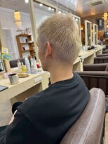 ユラギフロムユイマァル 水島店(YURAGI from YUIMARL)&nbsp;メンズベリーショートバズカットボウズブリーチハイトーンカラー