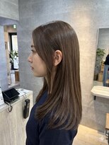 ピークス 渋谷店(Peaks) ラベンダーグレージュ/レイヤーカット/韓国巻き/顔周りカット