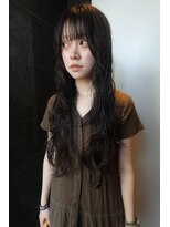 テント(tent.) ロングニュアンスドライパーマブラウンベージュ