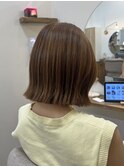 外ハネ切りっぱなしボブ　【春日部　せんげん台】
