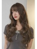 透明感ブラウン×韓国風ロング