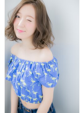 ローレン(LOREN) *LOREN*透明感アッシュベージュ!ゆるウェーブ大人ボブディ