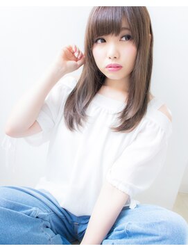 アンジュ ヘアー(Ange hair) アンジュヘアー　流し前髪の大人かわいいスタイル