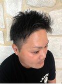 ツーブロアップバング