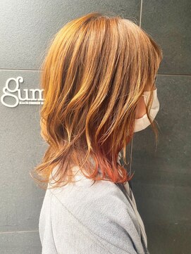 グミ(gumi) *gumi*インナーカラー×オレンジ