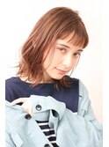 オン眉セミウェットウェーブくすみカラー