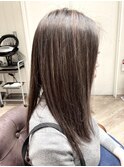 極ハイライト×ベージュブラウン×Aライン×色落ち綺麗×似合う