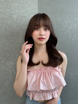 ロンド マーレ 天神大名店(Lond mare) ピンクブラウン/暖色カラー/カシスピンク/韓国ヘア/顔周りカット