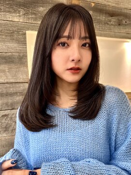 アイヴィ 表参道(IVY) オリーブグレージュフェイスレイヤースタイル【肥田亜沙美】