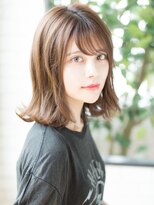 アニモフィオレンテ 南越谷店(animoFIORENTE) +animo南越谷+斜めバング×ハイライトカラーのくびれロブヘアO