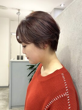 ヌーヴェル(nouvelle) ショートカット×ピンクベージュ