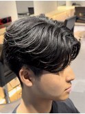 熊本 フェザーパーマ ニュアンス 毛流れ MEN'S HAIR