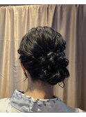 浴衣ヘア　サイドお団子