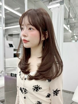 フォンズ(FONS) ワンカールレイヤー　レイヤーカット　オリーブベージュ