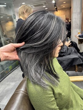 ラフ 難波店(LAFF) バレイヤージュ/シャドウルーツ/ハイライト/レイヤーカット