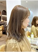 【Tierra美侑】ミディアムレイヤー×オリーブベージュカラー