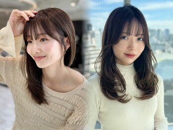 ザザアオヤマ(ZA/ZA AOYAMA)の写真/お顔の印象を引き立てる前髪・顔周りレイヤー！ワンカールでも耳にかけただけでも自然な抜け感を［表参道］
