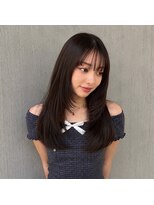 ララルーモ 渋谷公園通り店(LaLarOomo)&nbsp;【小顔効果】顔周りレイヤー×透明感ダークカラーの大人ロング