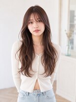 バグズ(Baguz)&nbsp;小顔ロングレイヤー×透け感ショコラブラウン×韓国風艶髪