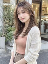 ラナ(LaNA)&nbsp;柔らかベージュブラウンの顔まわりロング