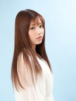 ヘアーアート アミューズ(HAIR ART Amuse) ベージュ+パープルカラーにボリュームを抑えるストレートパーマ