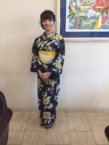 美容室 シャルドン ロープ編み サイドアップ