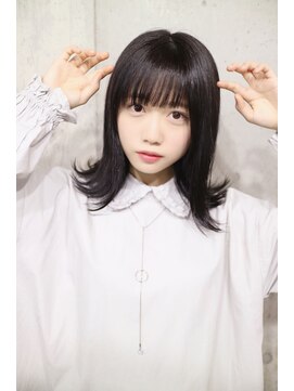 サロンドミルク 原宿(salon de MiLK) 【salon de MiLK 原宿】外ハネウェーブ×ダークサファイアブルー