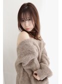 【ドライヴカット】柔らかセミディ×バイオレットベージュ