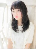 *mod's姪浜*…ダークアッシュくすみカラーランダムパーマe