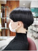 20代30代大人かわいい/マッシュ/ショート/丸み/暗髪/艶感