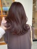 髪質改善の艶カラー+トリートメント【前髪カット 韓国ヘアボブ】