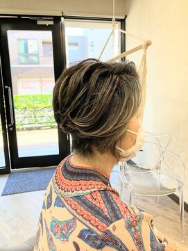 パペル(PAPEL) 大人女性似合わせカット＋白髪ぼかしハイライト