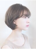 前髪長め大人小顔ショート30代40代50代　藤沢