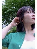 インプレッション(impression produced by LA’BO) 【札幌/impression佐藤】ダークレッドカラー/ストレートボブ