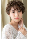 くすみベージュ小顔刈り上げマッシュショートY戸田公園20代30代