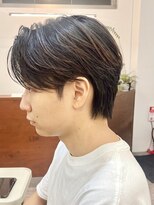 ファルベ(Farbe) ニュアンスパーマ/センターパート/ベリーショート/アッシュ