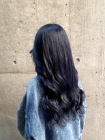 レフ(LEF)&nbsp;ネイビーブルー/ダブルカラー/ケアブリーチ/韓国風