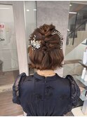 ハーフアップ/お呼ばれヘア/結婚式アレンジ/京都河原町